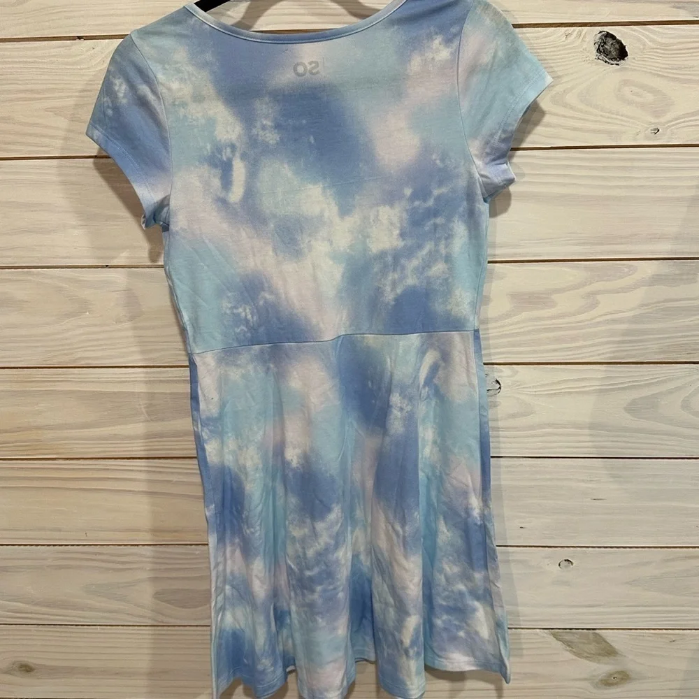 NWT Kohl's Light Blue, White and Pink Tye Dye Dress